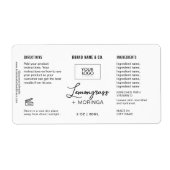  Product Customizable white & Black Label ラベル (正面)