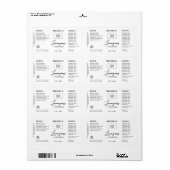  Product Customizable white & Black Label ラベル (フルシート)