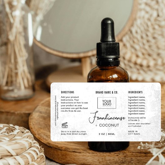  Product Customizable White Rustic Label ラベル