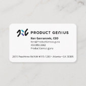 Product Geniusの名刺 名刺 (正面)