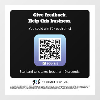 Product Geniusウィンドウの固定スクエア – 101524バージョン ウィンドウサイン