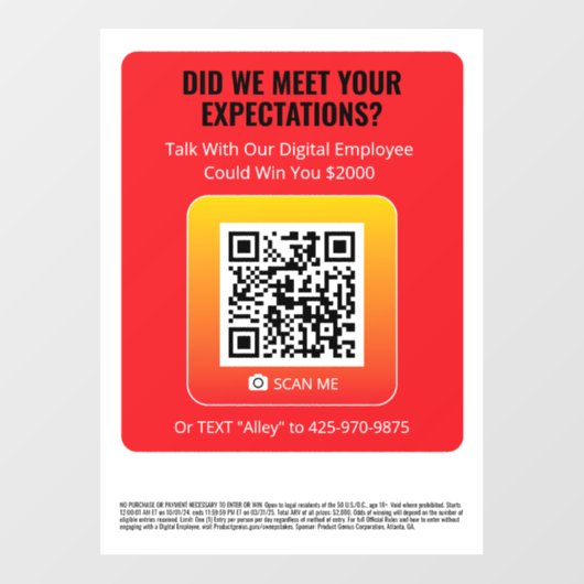 Product Genius – ウィンドウ固定 – Keene Red ウィンドウサイン (シート)