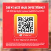 Product Genius Red 8x8の窓にしがみつく – Sweepstakes ウィンドウサイン (シート2)