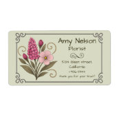 Product label, Flower Shop, Floral Services. ラベル (正面)