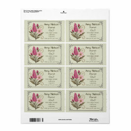 Product label, Flower Shop, Floral Services. ラベル