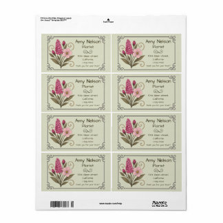 Product label, Flower Shop, Floral Services. ラベル