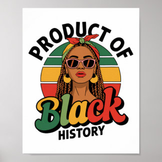 Product Of Black History Proud Afro Melanin Africa ポスター