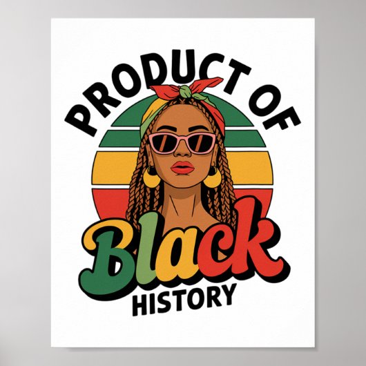 Product Of Black History Proud Afro Melanin Africa ポスター (正面)