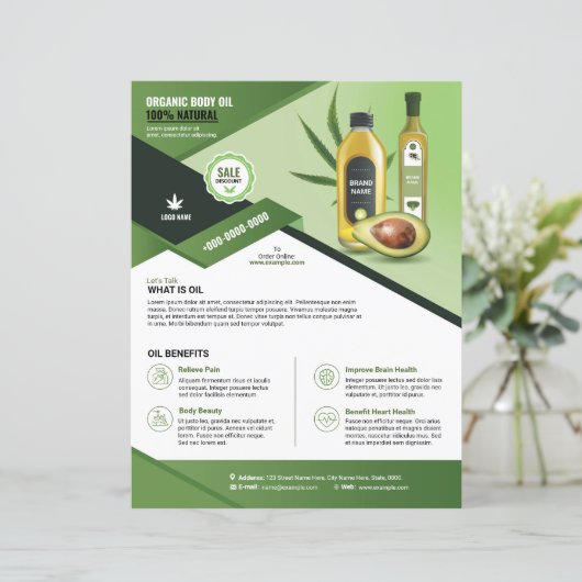 Product Promotion Flyer Template (スタンド正面)