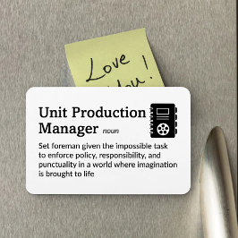 Production Manager定義ムービー4" x 6" Flex マグネット