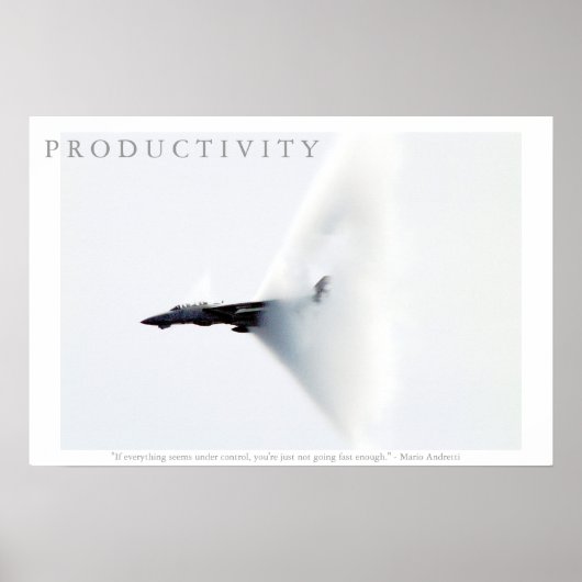 PRODUCTIVITYやる気を起こさせる Airplane Andrettiポスター ポスター (正面)