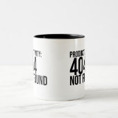 PRODUCTIVITY: 404 NOT FOUND ツートーンマグカップ (中央)