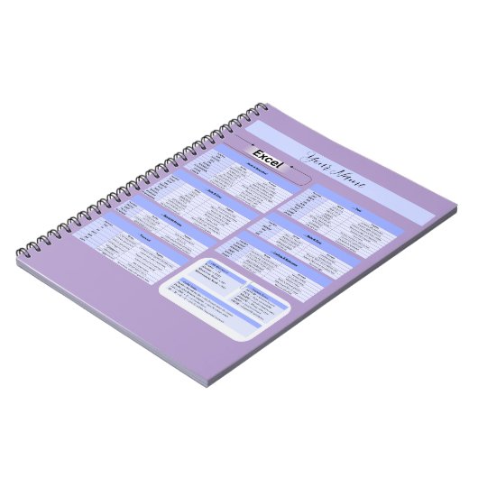 Productivity Mouse Pad – Excel Shortcuts ノートブック (左側)