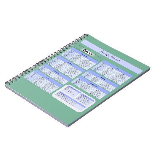 Productivity Mouse Pad – Excel Shortcuts ノートブック (左側)