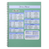 Productivity Mouse Pad – Excel Shortcuts ノートブック (正面)