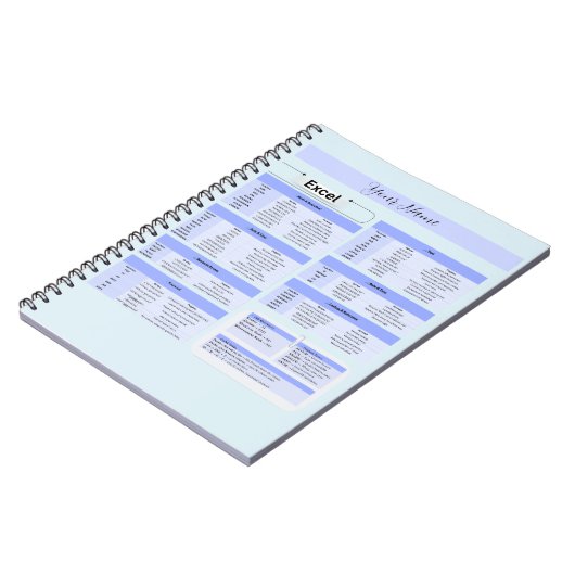 Productivity Mouse Pad – Excel Shortcuts ノートブック (左側)