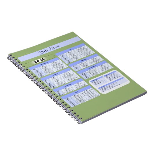 Productivity Mouse Pad – Excel Shortcuts ノートブック (右側)