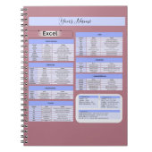 Productivity Mouse Pad – Excel Shortcuts ノートブック (正面)