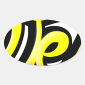 Produit graffiti wesh 楕円形シール (正面)