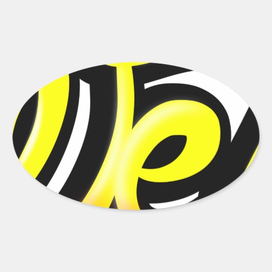 Produit graffiti wesh 楕円形シール (正面)