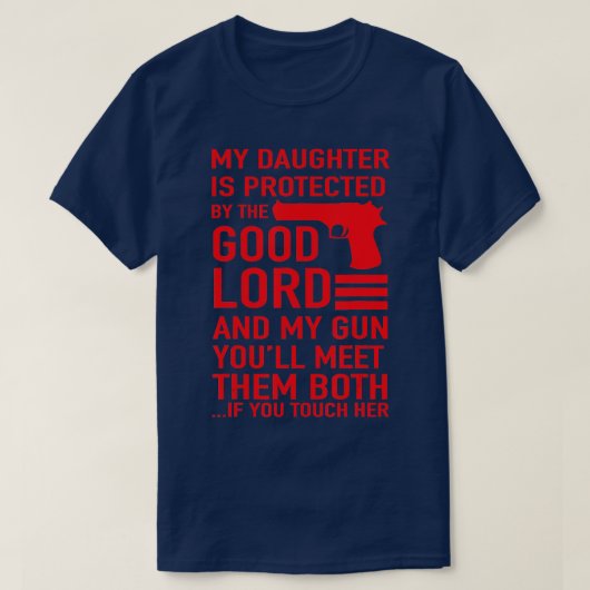 PROECIVE DADDY おもしろいパパ of Girl Tシャツ (デザイン正面)