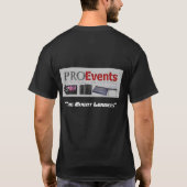ProEventsのロゴV2 05 02 06、"イベントのリーダー" Tシャツ (裏面)