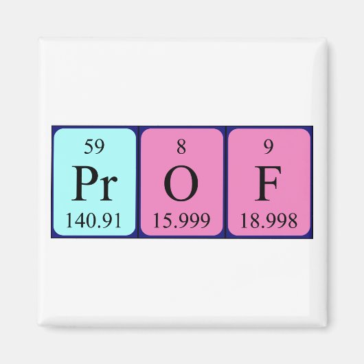 Prof周期表名マグネット マグネット (正面)