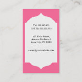 Profesionalの平野及びシンプルなピンクビジネスCardf 名刺 (裏面)