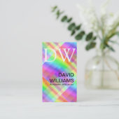 PROFESIONAL BLANCO ELEGANTE IRIDISCENTE HOLOGRAMA 名刺 (スタンド正面)