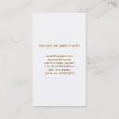 PROFESIONAL BLANCO ELEGANTE IRIDISCENTE HOLOGRAMA 名刺 (裏面)