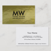 Profesional elegante círculo dorado simple mínimo 名刺 (正面/裏面)