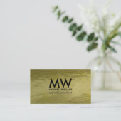 Profesional elegante círculo dorado simple mínimo 名刺 (スタンド正面)