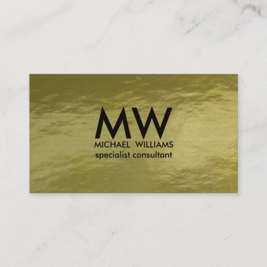 Profesional elegante círculo dorado simple mínimo 名刺 (正面)