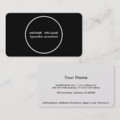 Profesional elegante círculo dorado simple mínimo 名刺 (正面/裏面)