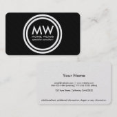 Profesional elegante círculo dorado simple mínimo 名刺 (正面/裏面)