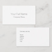 PROFESIONAL ELEGANTE CLASICO BLANCO SIMPLE LINO 名刺 (正面/裏面)