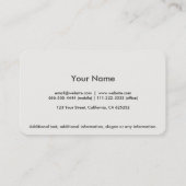 Profesional elegante metal círculo negro plata 名刺 (裏面)