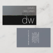 PROFESIONAL ELEGANTE METAL GRIS NEGRO FIBRA CARBON 名刺 (正面/裏面)