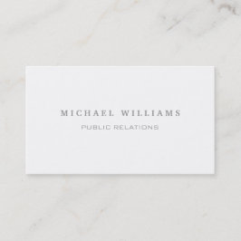 PROFESIONAL ELEGANTE MODERNO MINIMALISTA BLANCO 名刺