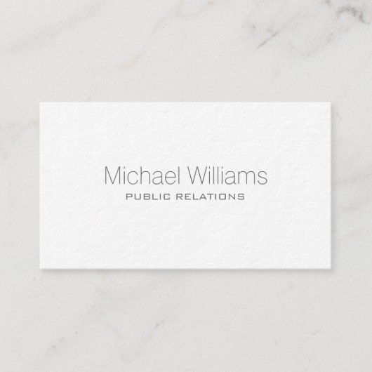 PROFESIONAL ELEGANTE MODERNO MINIMALISTA BLANCO 名刺 (正面)