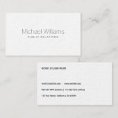 PROFESIONAL ELEGANTE MODERNO MINIMALISTA BLANCO 名刺 (正面/裏面)