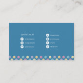 profesional elegante redes sociales azul 名刺 (裏面)