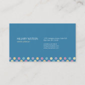 profesional elegante redes sociales azul 名刺 (正面)