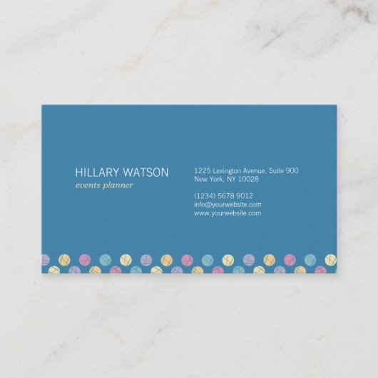 profesional elegante redes sociales azul 名刺 (正面)