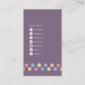 profesional elegante redes sociales morado 名刺 (裏面)