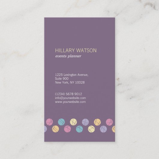 profesional elegante redes sociales morado 名刺 (正面)