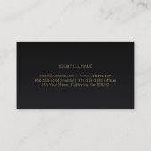 Profesional metal negro simple profesional oro 名刺 (裏面)