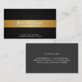 Profesional metal negro simple profesional oro 名刺 (正面/裏面)