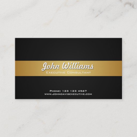 Profesional metal negro simple profesional oro 名刺 (正面)