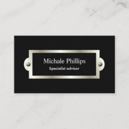 Profesional negro ventana elegante clásico serio 名刺